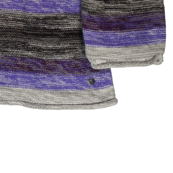 Eddie Bauer Tunic Sweater Women 2X Purple Gray Stripe Normcore Elevated Basics - Picture 4 of 7